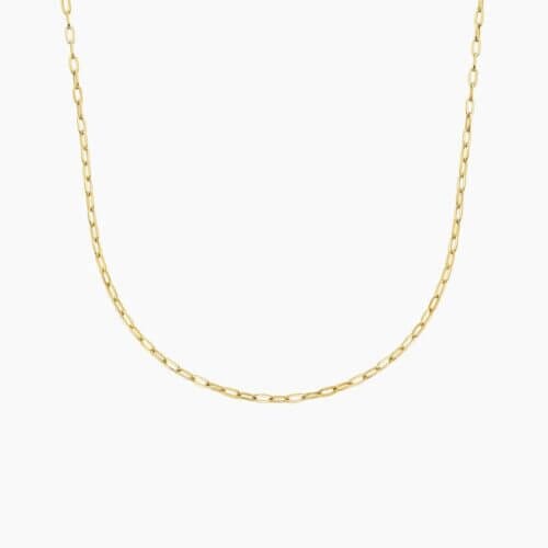 14K Yellow Gold Devon 18 in. Paperclip Chain Necklace (Extra Small)