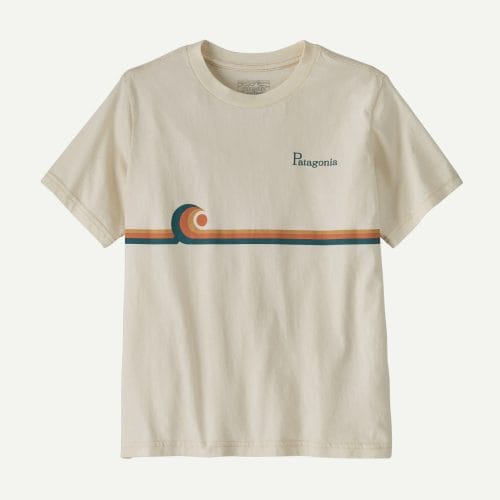 Patagonia Kids' Graphic T-Shirt in Undyed Natural, Regenerative Organic Certified Cotton