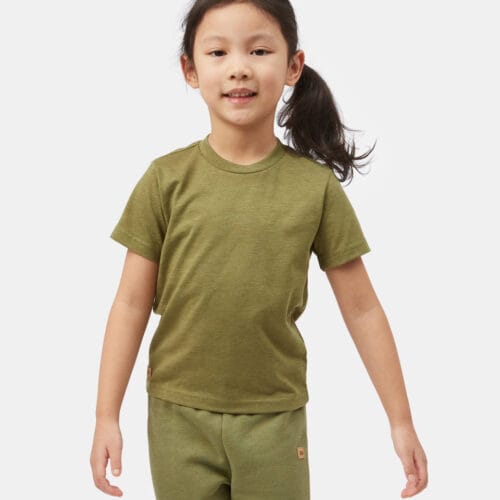 Treeblend Crew T-Shirt - OLIVE BRANCH HEATHER / 3T
