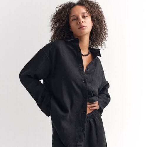 Organic Linen Oversized Button Down
